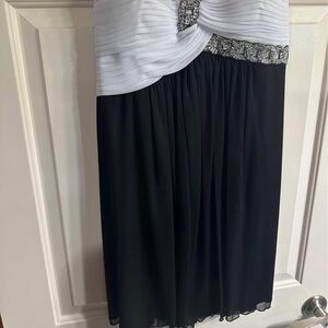 Elegant Black and White Dress